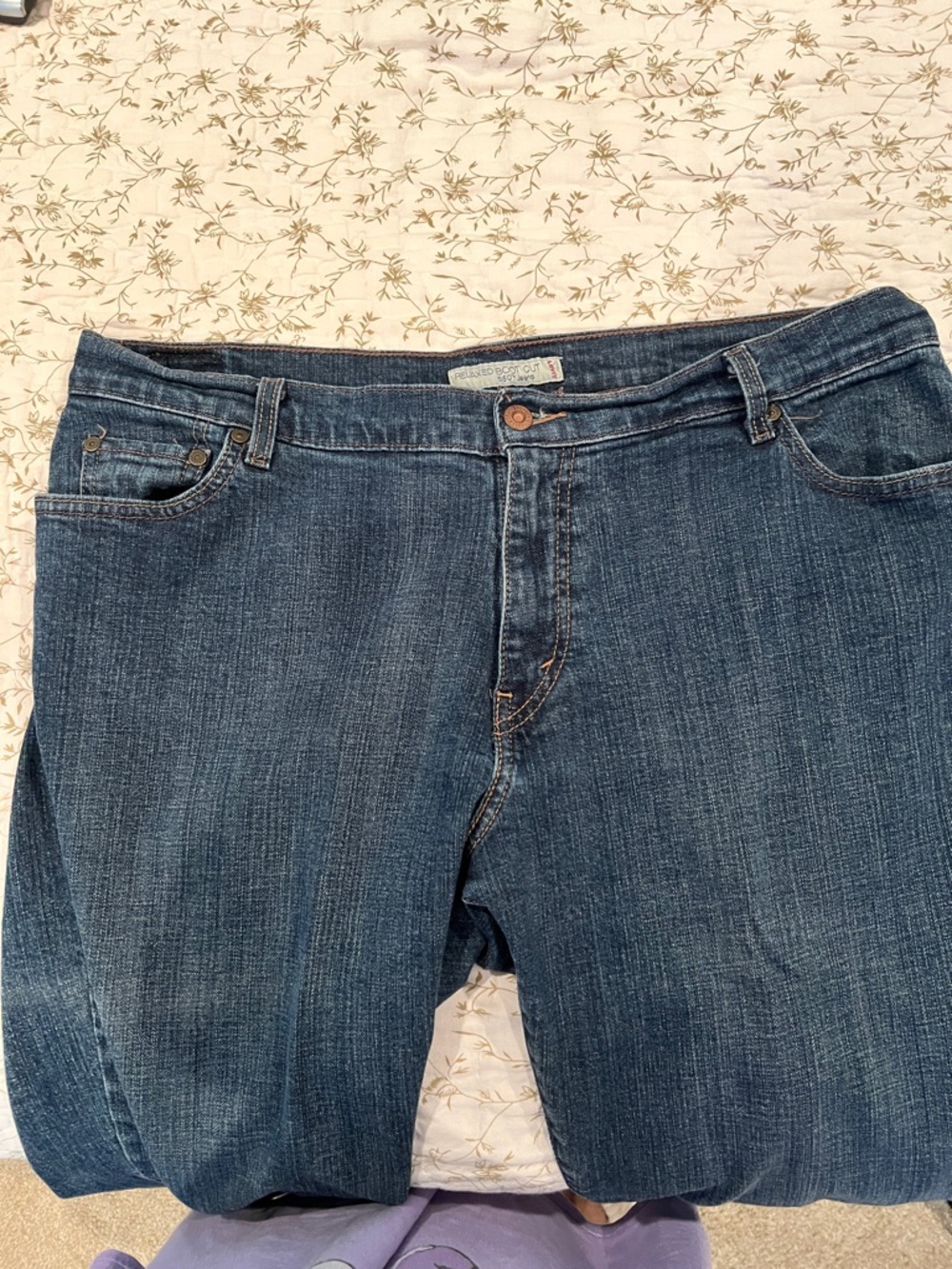 Levi's Dark Blue Relaxed Boot Cut Denim Jeans Sz 18